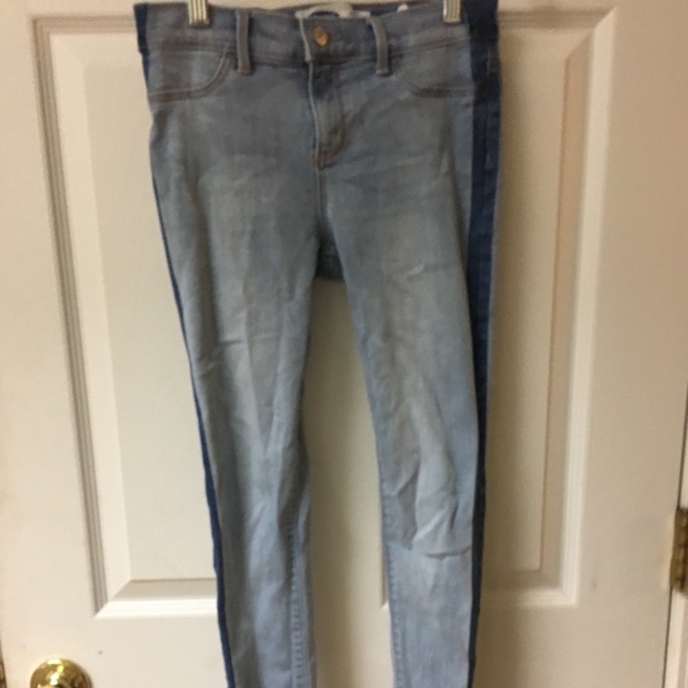 Old Navy Light Wash Youth/Girls Stripe Jeggings